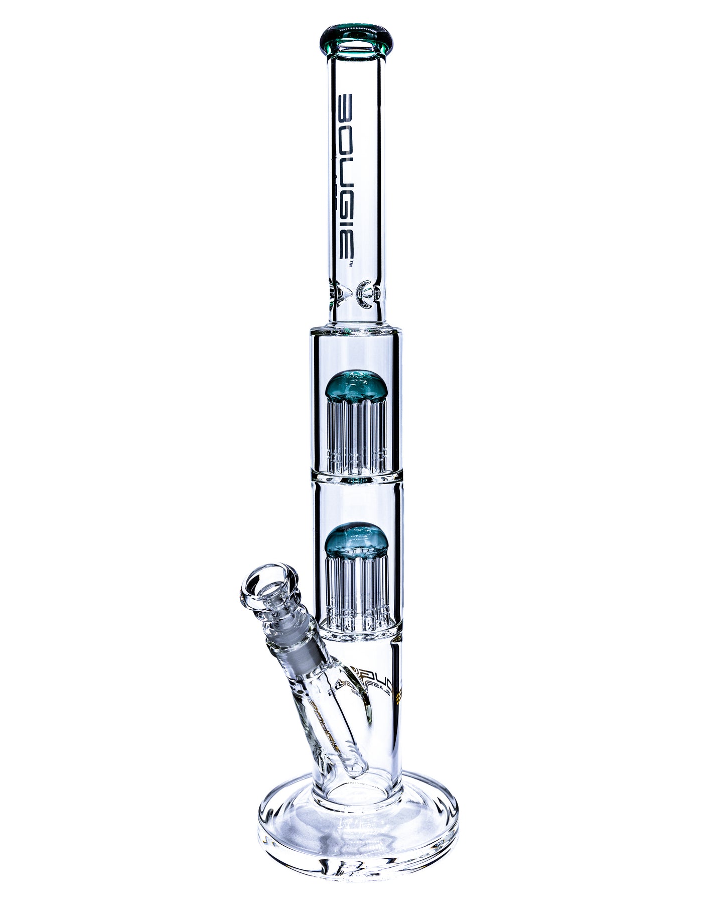 BOUGIE 18" Double Perc Straight Water Pipe