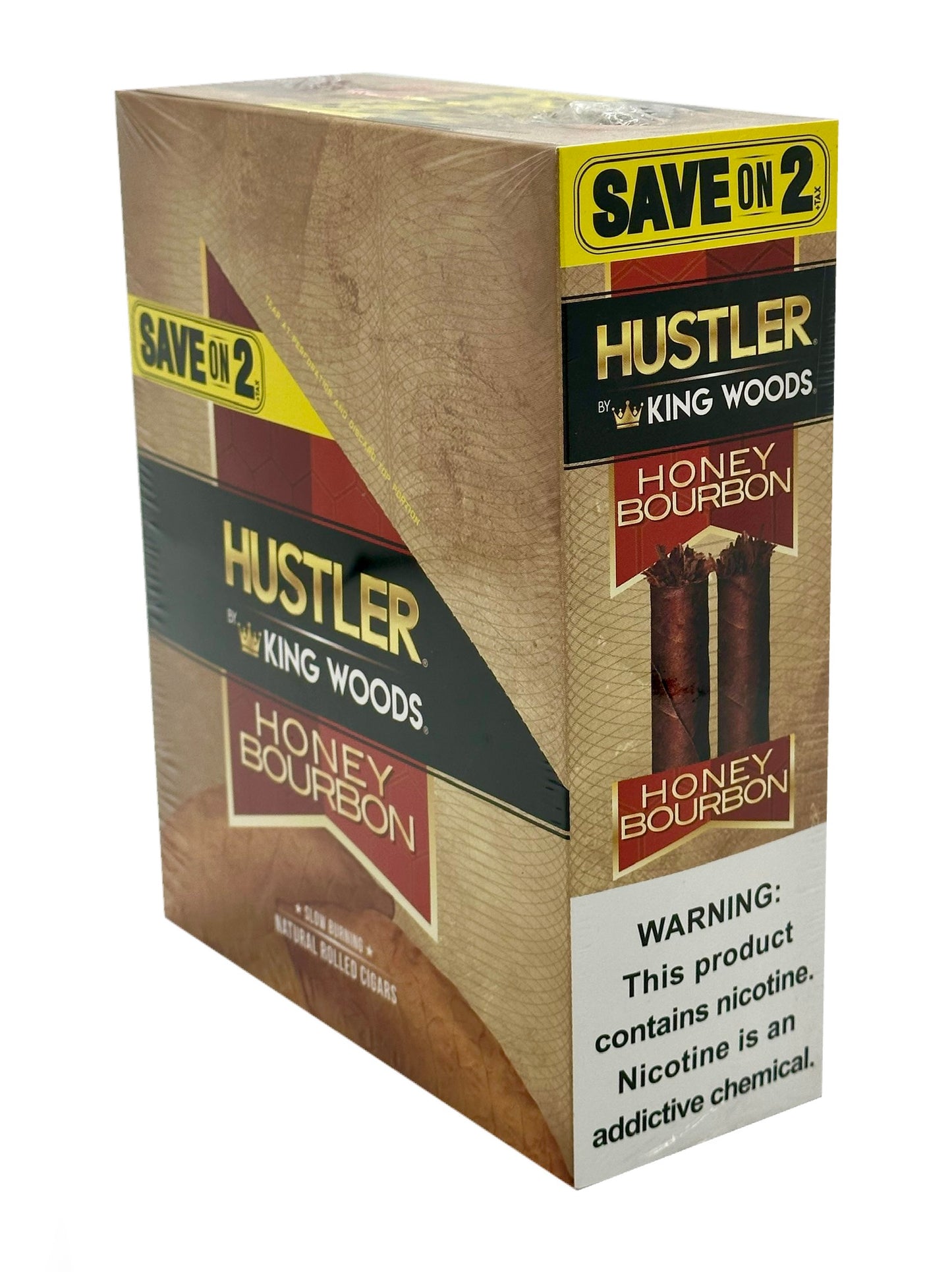 (30 ct) Hustler King Woods Ahorre en 2 envolturas x15 bolsas Honey Bourbon $0,99 c/u
