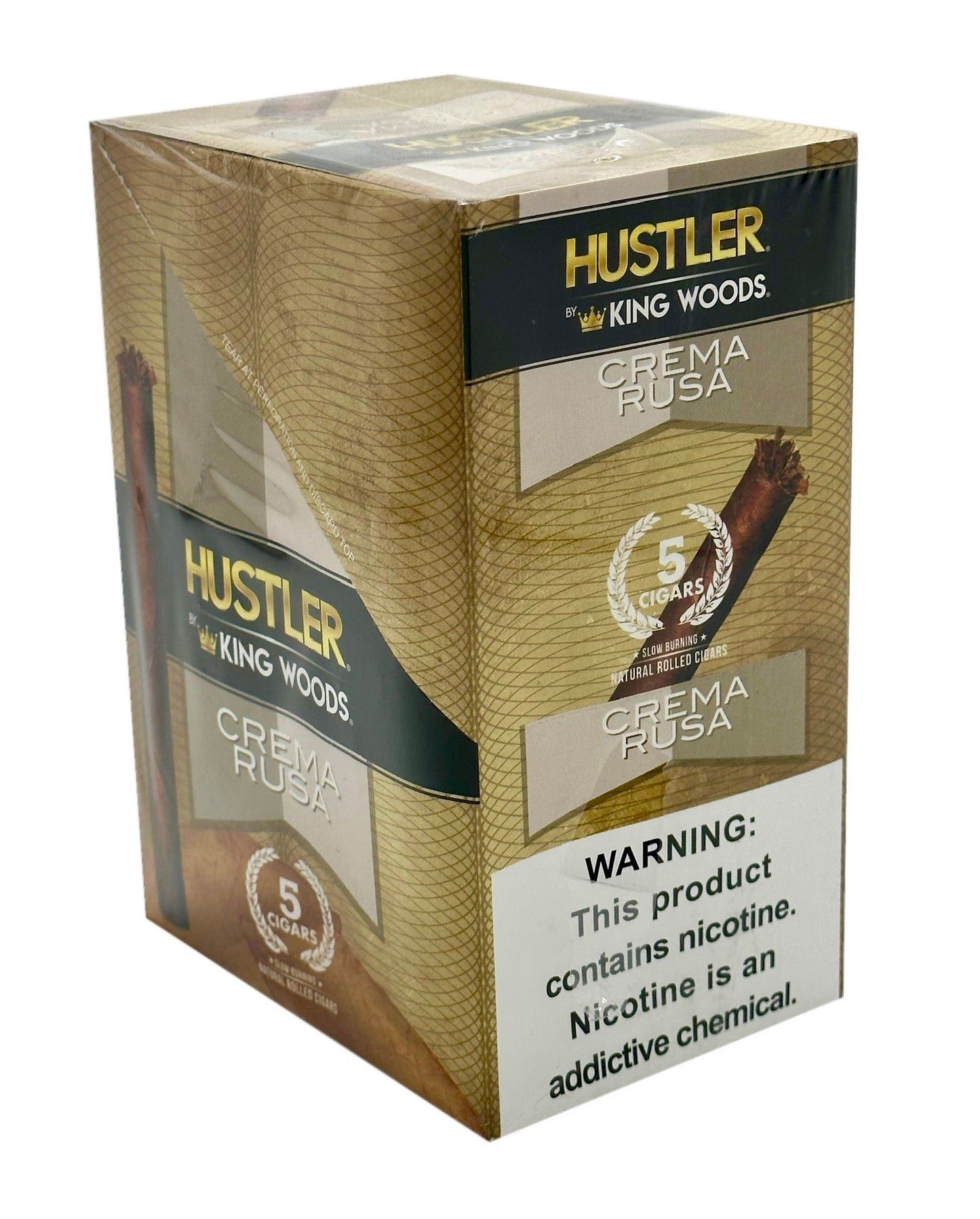 (40 unidades) Hustler King Woods Leaf Wraps Crema Rusa $1.10 c/u