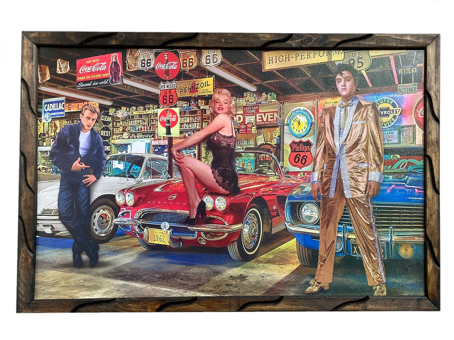 24" x 36" Elvis and Marilyn Monroe Picture Frame
