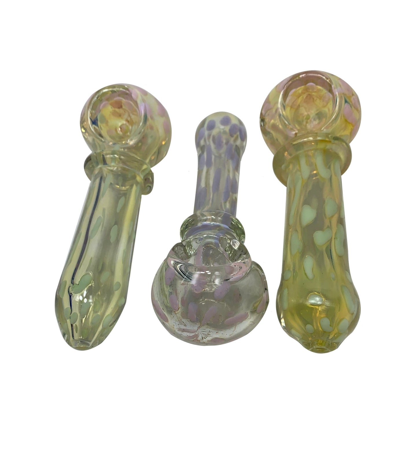 (12ct) Pipa de mano exótica de vidrio ahumado de 5" $8 c/u