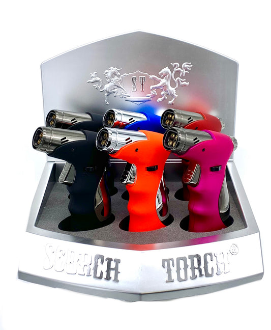 (6ct) 4.5" Scorch 61485 Four Flame Torch Assorted Colors $5.99 EA