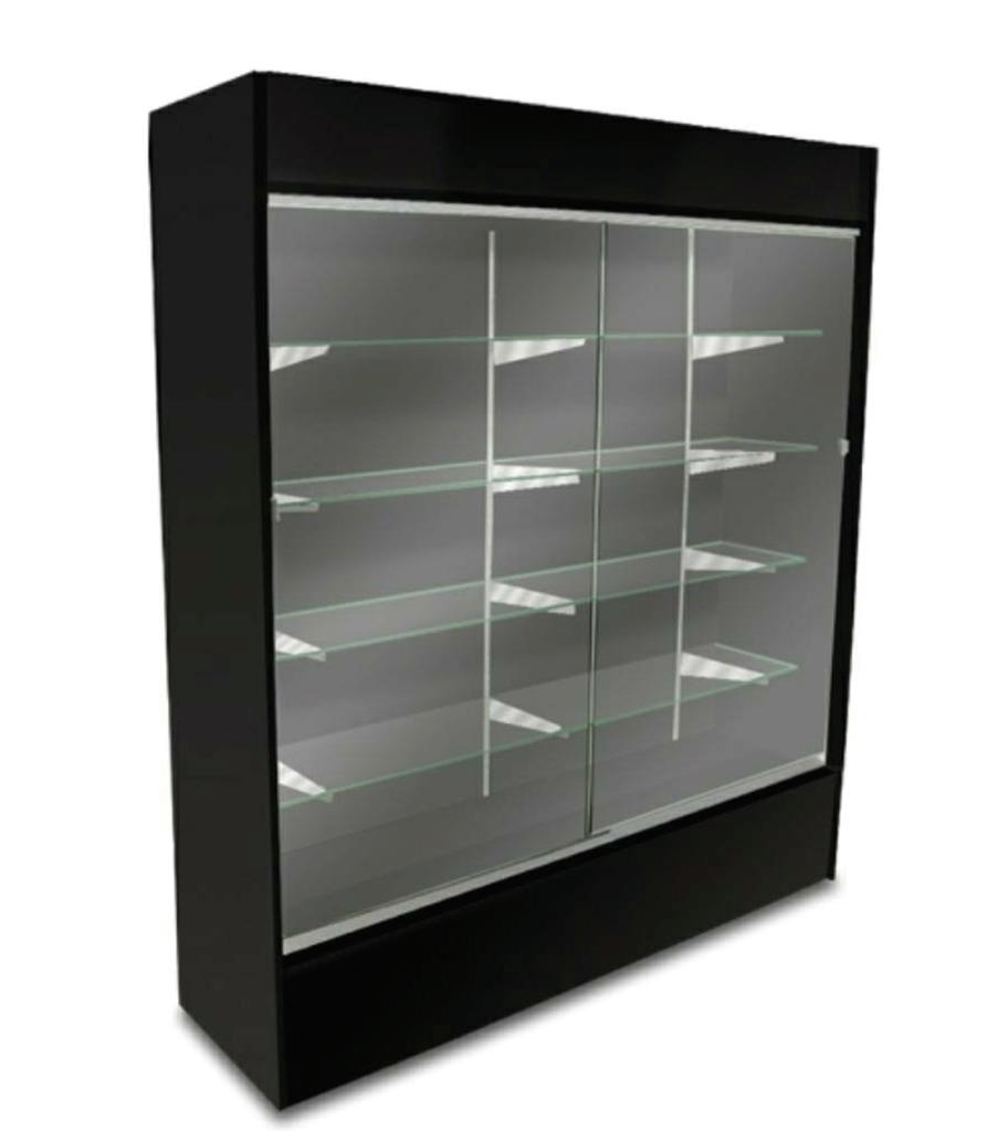 Vitrina de vidrio de pie 6.5'H x 4'L x 18"D