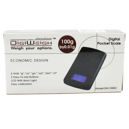 (6ct) DigiWeigh DW-100AERO Pocket Scale (.01g) $5.99 EA