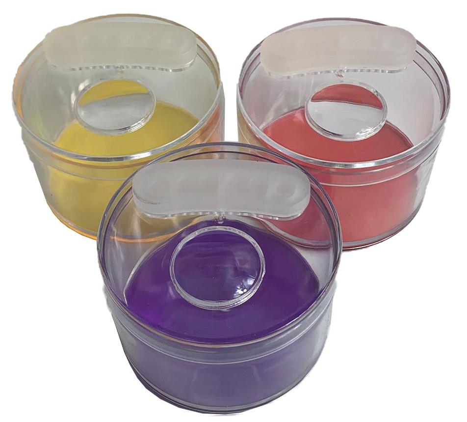 (12 unidades) Frasco de almacenamiento con lupa de 3.5" de ancho, con ventilación y tapón, surtido $3.99 c/u