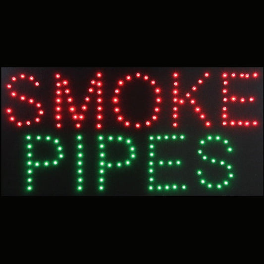 Smoke Pipes LED Sign 10" x 19"