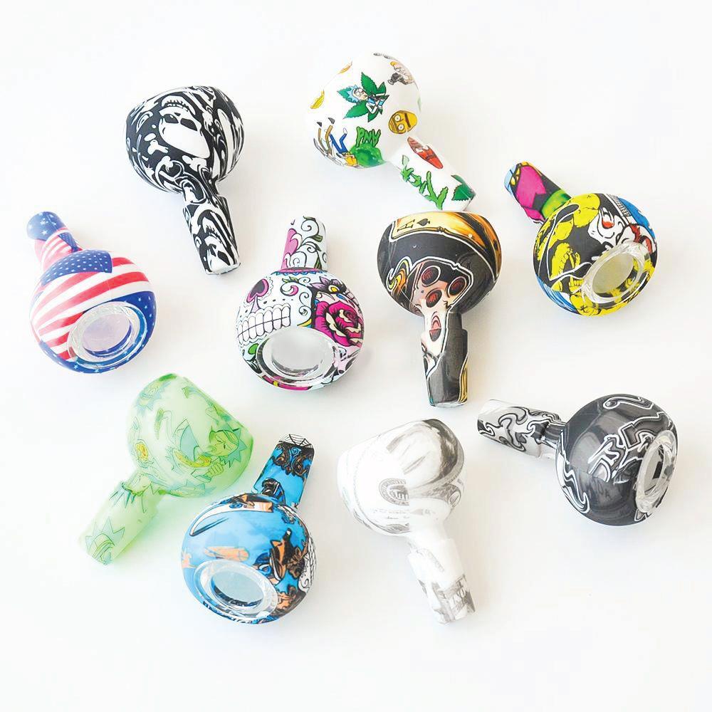 (24 ct) Tazón de silicona con diseño macho de 14 mm y pantalla de vidrio $2.99 c/u