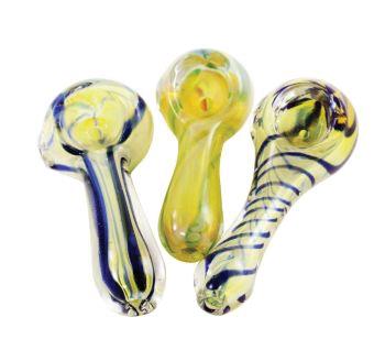 (50 unidades) Pipa de vidrio de 3" Colores surtidos $2.75 c/u
