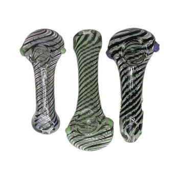 (12ct) Pipa de mano de vidrio Slyme Swirl de 5" $7 c/u