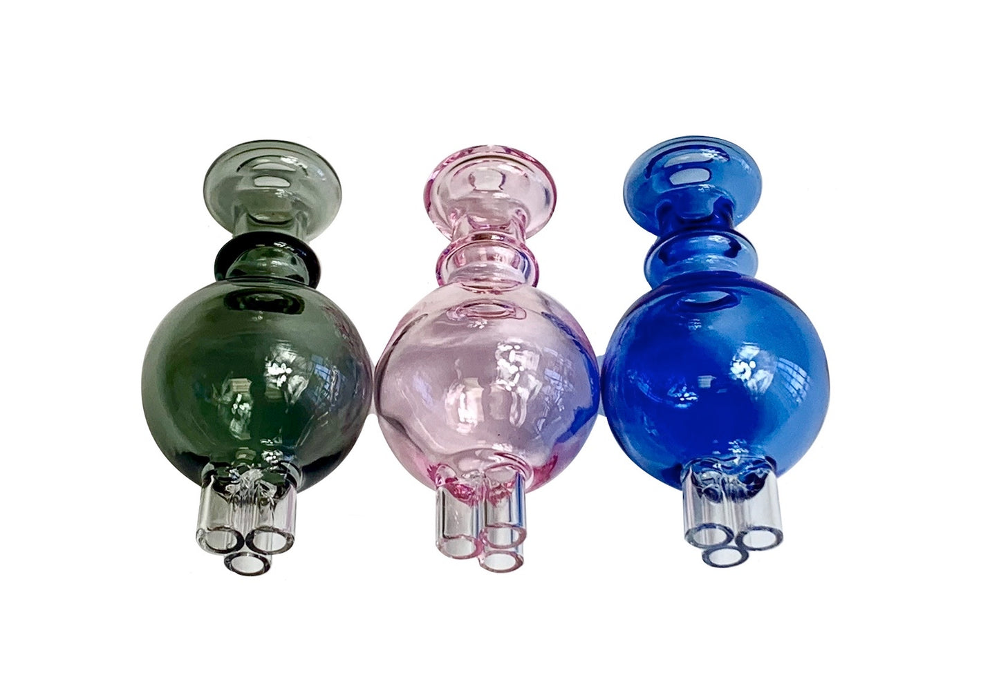 (12ct) Three Arm Bubble Carb Cap Assorted Colors $3.99 EA