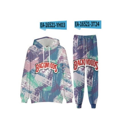 (6ct) Blue Painted Design Hoodies $25 EA