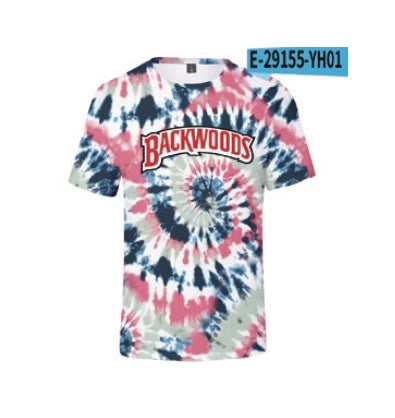 (12ct) Camisetas con efecto tie-dye en forma de remolino $6.99 c/u
