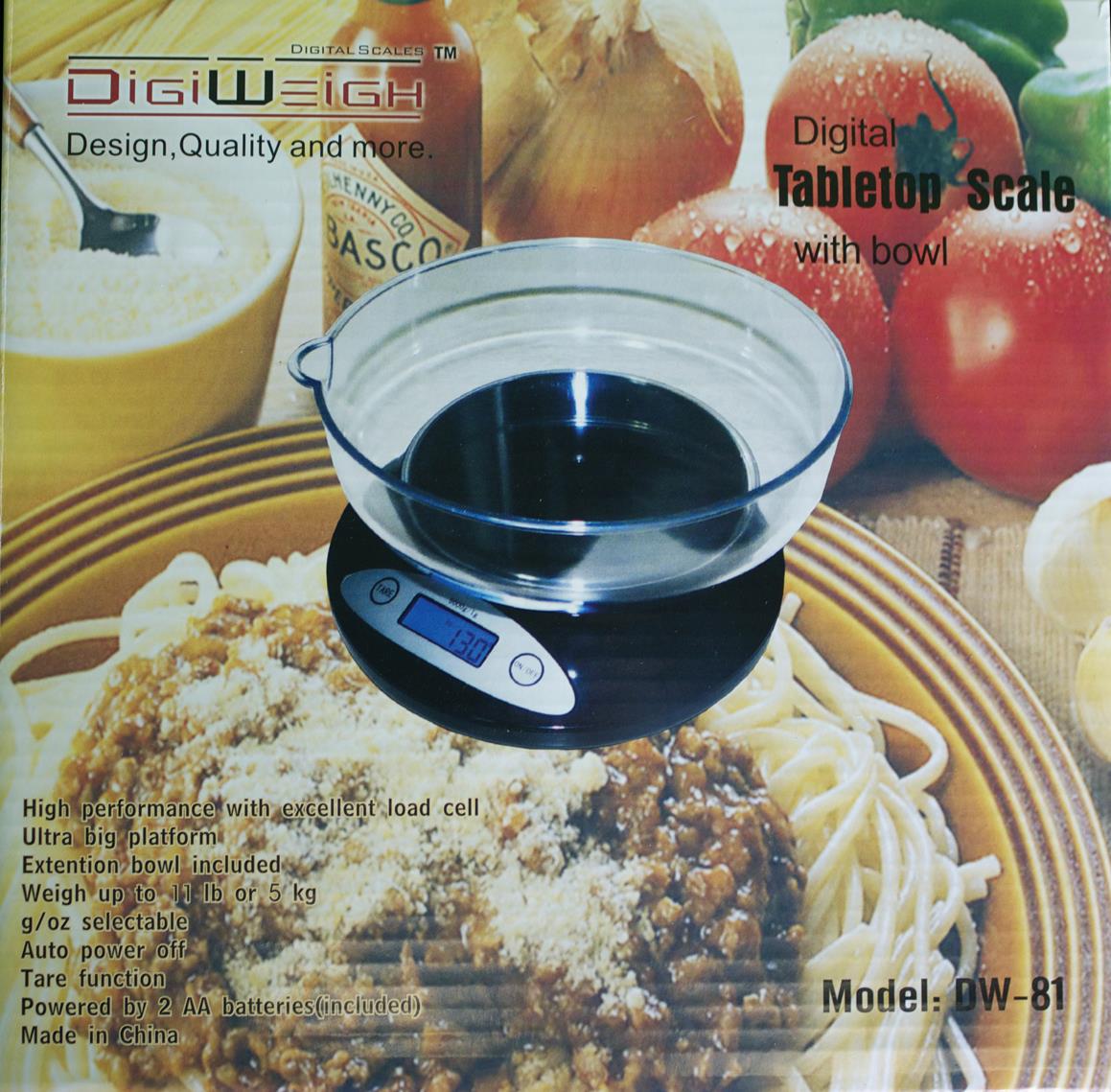 Báscula de cuenco DigiWeigh DW-81