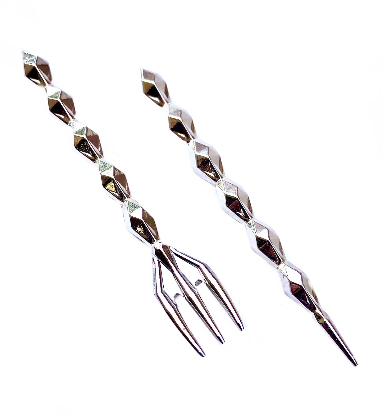 (6ct) ROS Hookah Fork And Poker Crystal Design Tools $7.99 EA