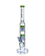 BOUGIE 18" Double Perc Straight Water Pipe