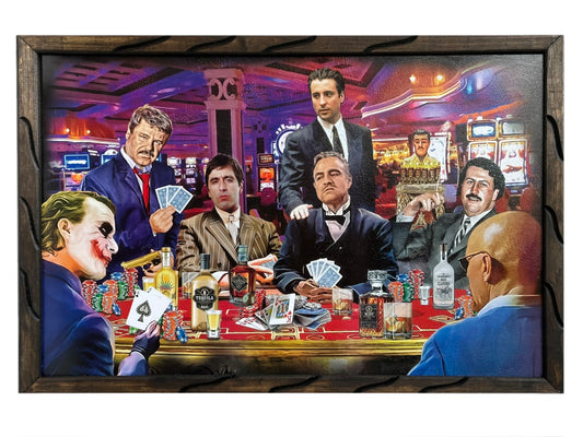 24" x 36" Iconic Figures In Casino Picture Frame