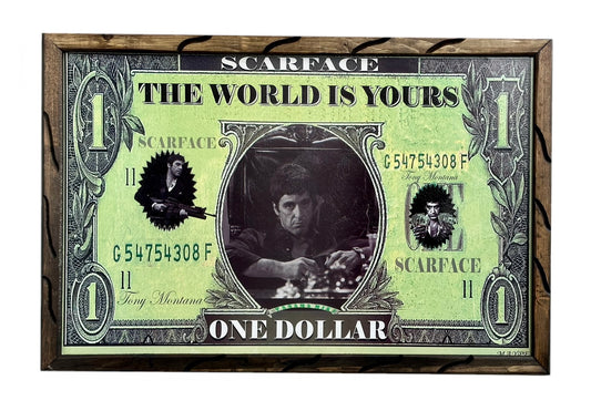 Marco de fotos de billete de dólar de 24" x 36"