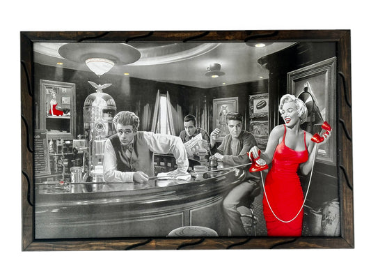 Marco de fotos Monroe rojo brillante de 24" x 36"
