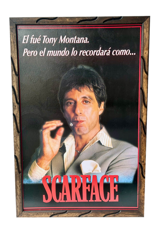 Marco de fotos con cita de "Scarface" de 36" x 24"