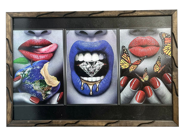 24" x 36" Three Mouth Symbolism Picture Frame