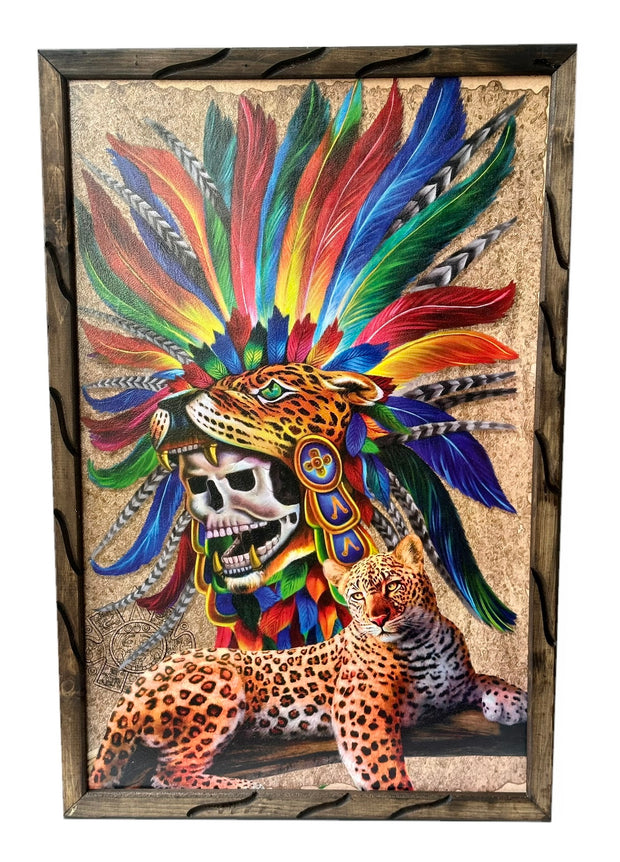 36" x 24" Leopard Chief Hat Picture Frame