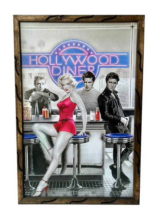 Marco de fotos Marilyn Hollywood Diner de 36" x 24"