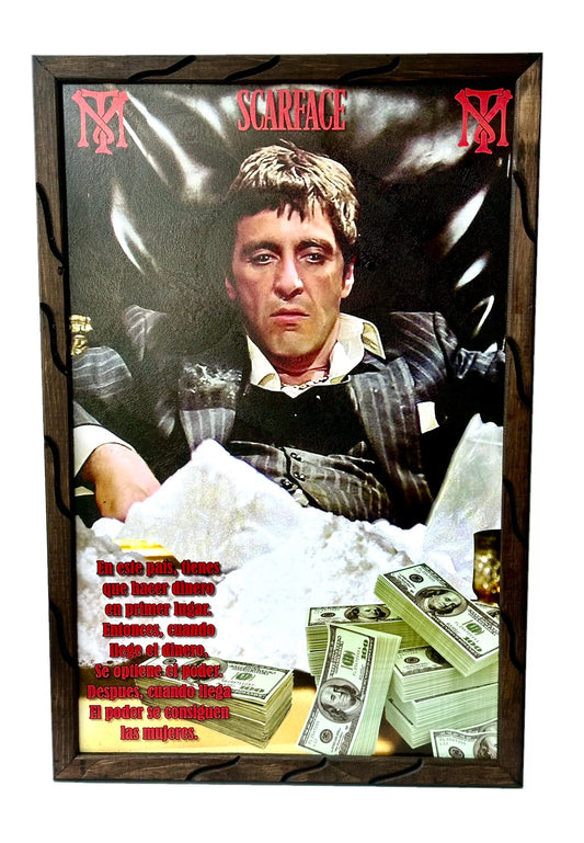 36" x 24" Scarface Quote and Sad Picture Frame