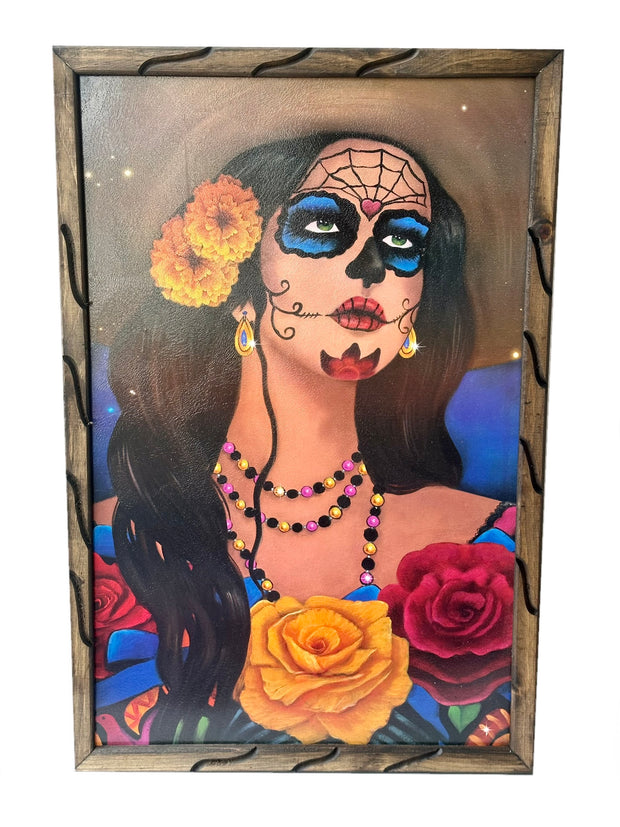 36" x 24" Woman with Face Paint Picture Frame