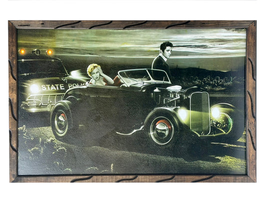 24" x 36" Elvis and Marilyn Pulled Over Picture Frame