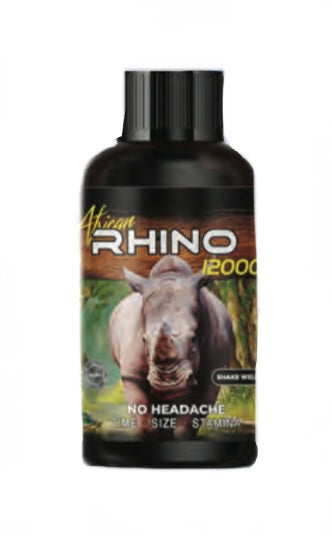 (12ct) African Rhino 12000 2oz Male Enhancement Liquid Shot $1.75 EA