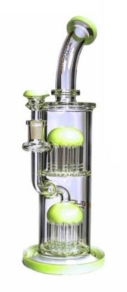 BOUGIE 12" Double Showerhead Perc Water Pipe