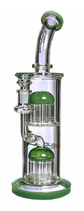 BOUGIE 12" Double Showerhead Perc Water Pipe