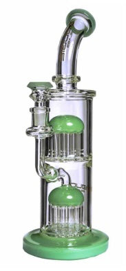 BOUGIE 12" Double Showerhead Perc Water Pipe