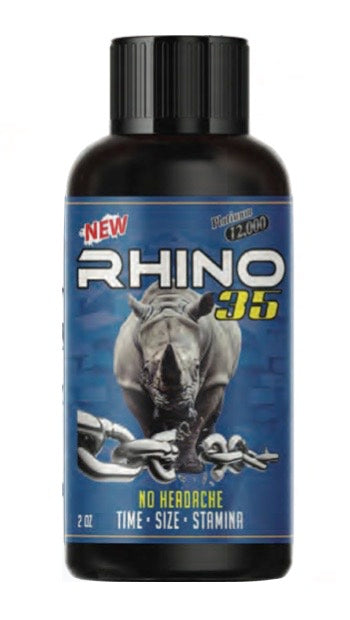 (12ct) Rhino 35 Platinum 12000 2oz Male Enhancement Liquid Shot $1.75 EA