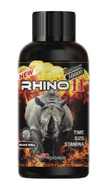 (12ct) Rhino 11 Platinum 30000 2oz Male Enhancement Liquid Shot $1.75 EA