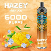 (10ct) Hazey 6000 Puffs Mango Ice $9 EA