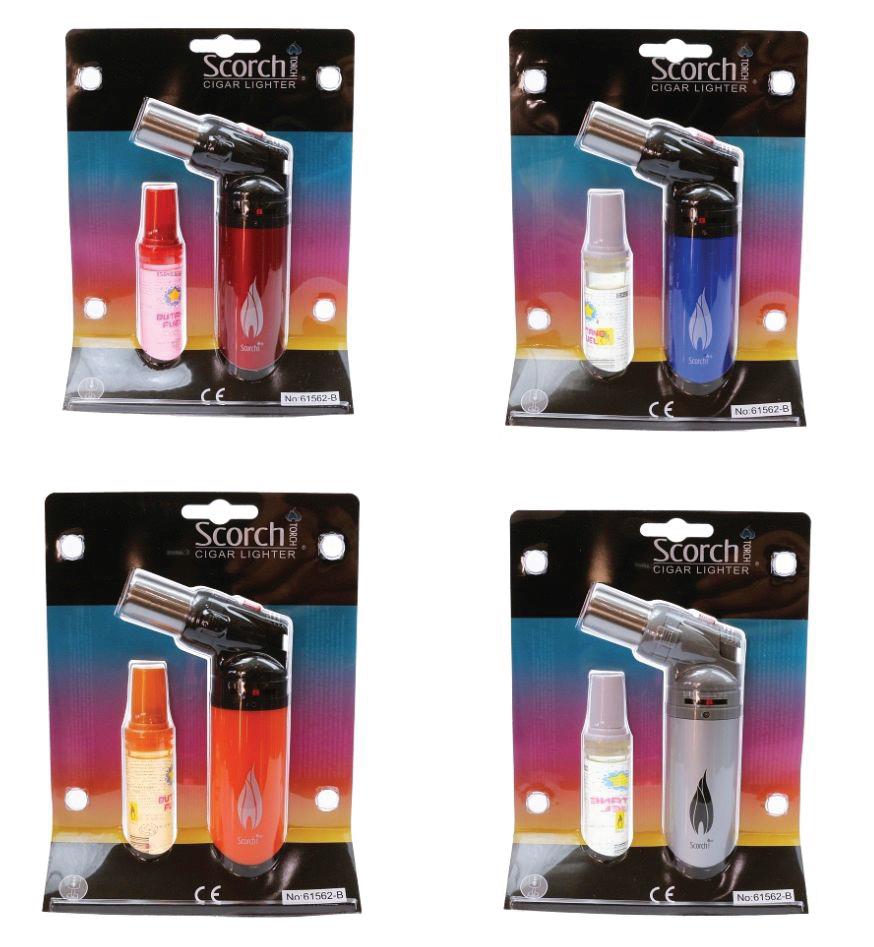 (6ct) 6.5" Scorch 61562 B Torch with Butane Assorted Colors $8