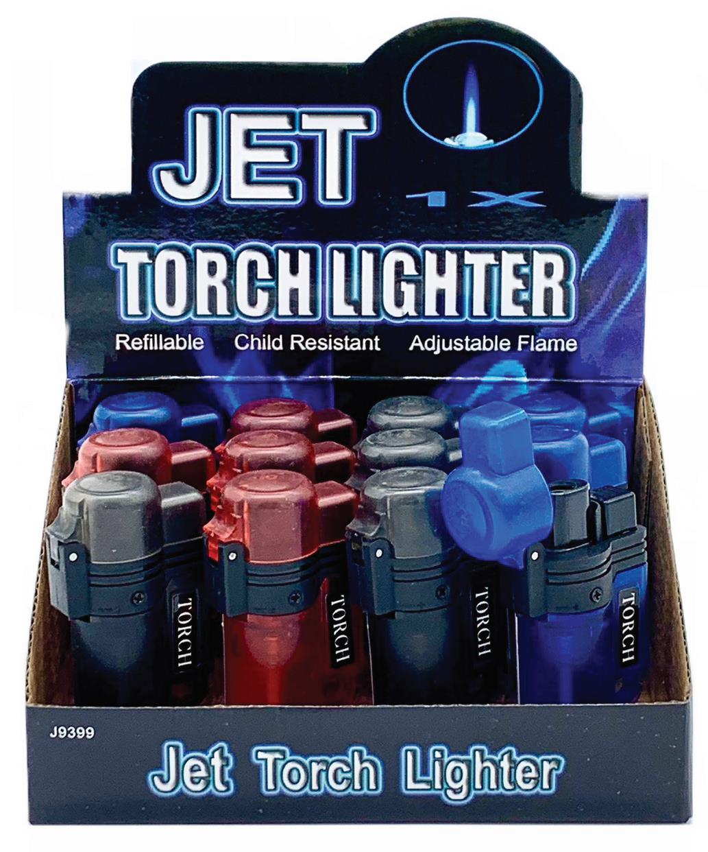 (48ct) Straight Single Jet Torch Lighter Assorted Colors $1.25 EA