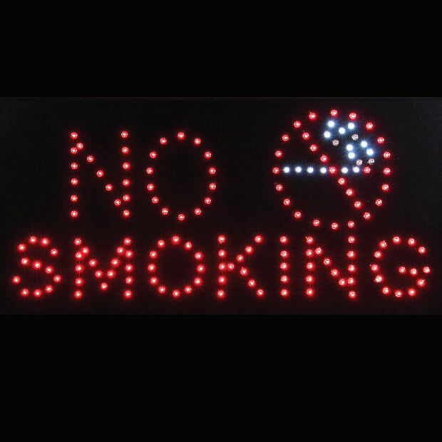 No Smoking LED Sign 10" x 19"