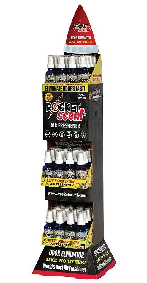 (96ct) Rocket Scent 4oz Air Freshener Assorted Scents Display Included $1.75 EA