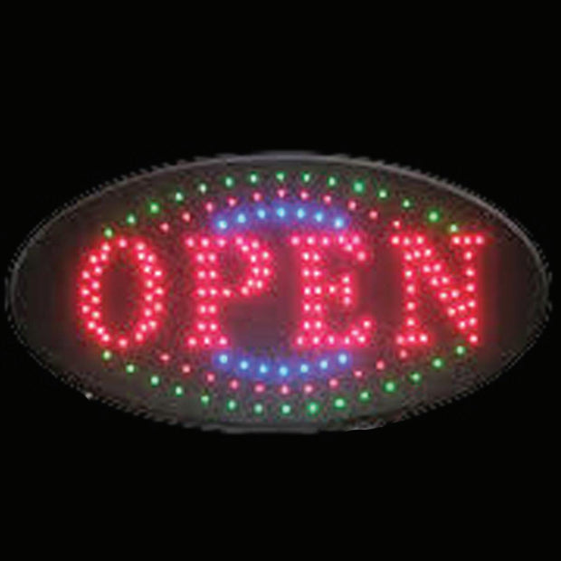 Open LED Sign Circle 10" x 19"