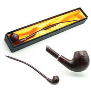 (6ct) 16" Smoking Wood Pipe with Gift Box Assorted Colors $8 EA