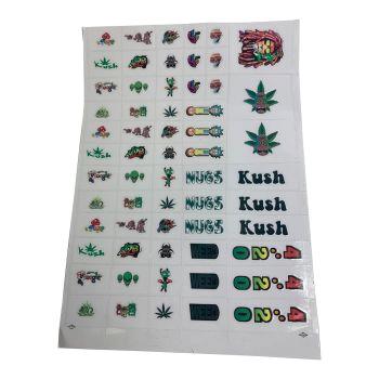 (60ct) Glass Transparent High Quality Stickers $0.39 EA