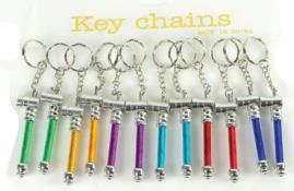 (12ct) Keychain Metal Pipes $0.75 EA