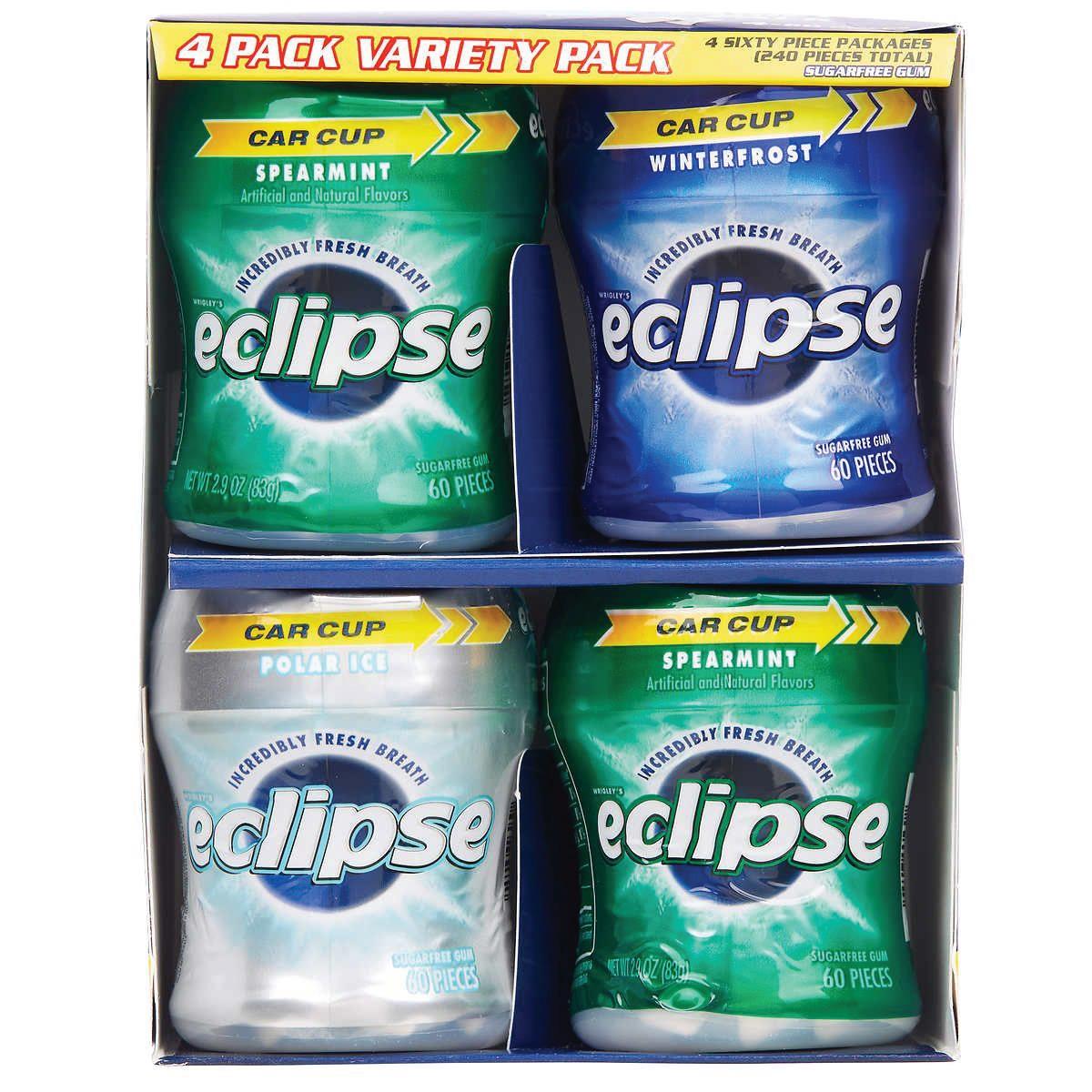 (4ct) Eclipse Sugar Free Assorted Gum Stash Safe Can $9.99 EA