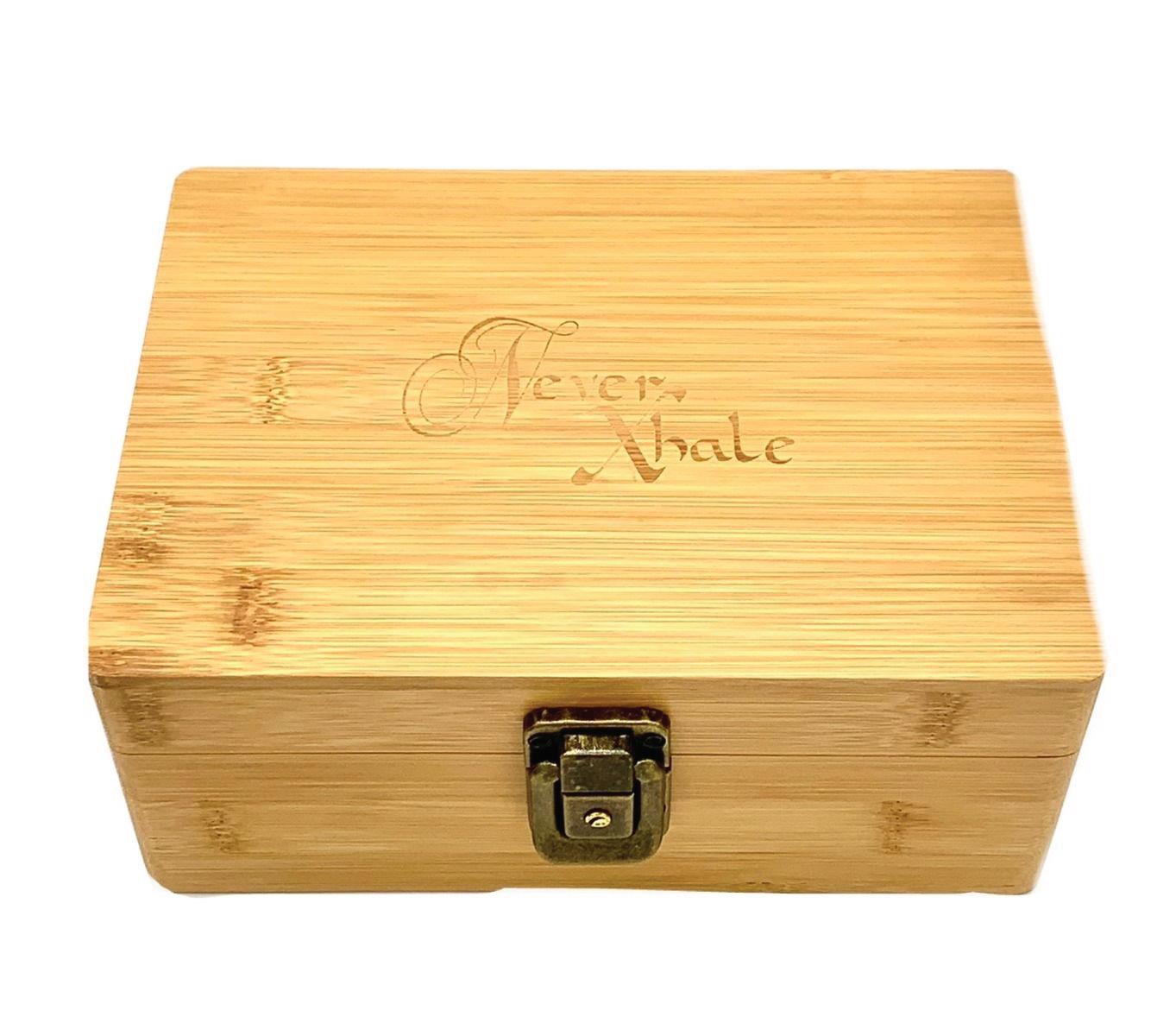 (3ct) 9" x 7" x 4" NeverXhale Bamboo Stash Storage Box $24 EA
