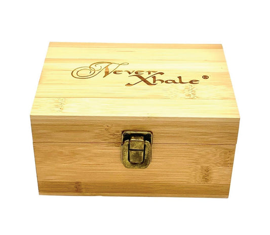 (3 unidades) Caja de almacenamiento de bambú NeverXhale de 6" x 4" x 3.5" $14 c/u