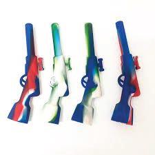 (12ct) 4.5" Rifle Silicone Water Pipe $1.99 EA