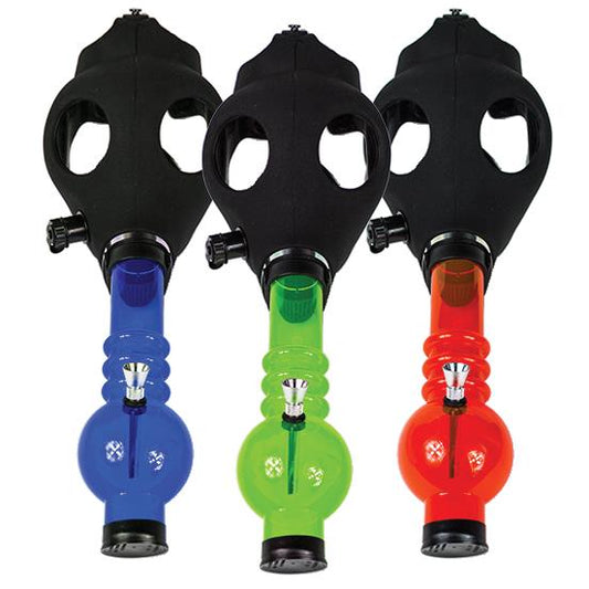 (6ct) Gas Mask Water Pipe Assorted Colors $16.99 EA