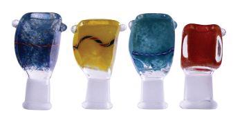 (12 unidades) Tazones de vidrio de color hembra de 18 mm $1.99 c/u